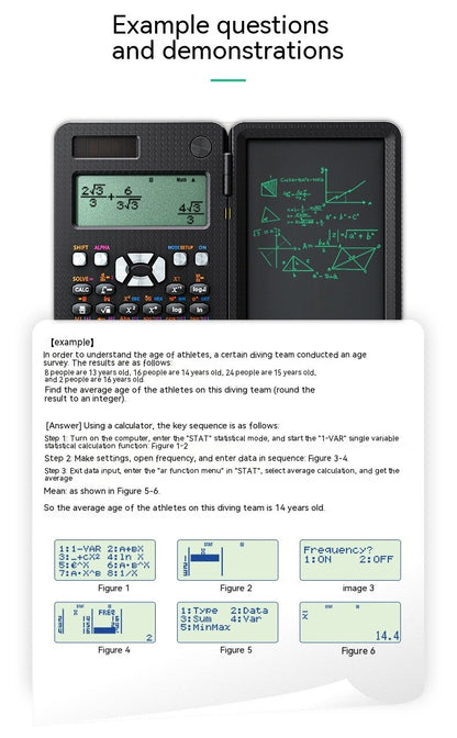 Scientific Calculator with LCD Notepad