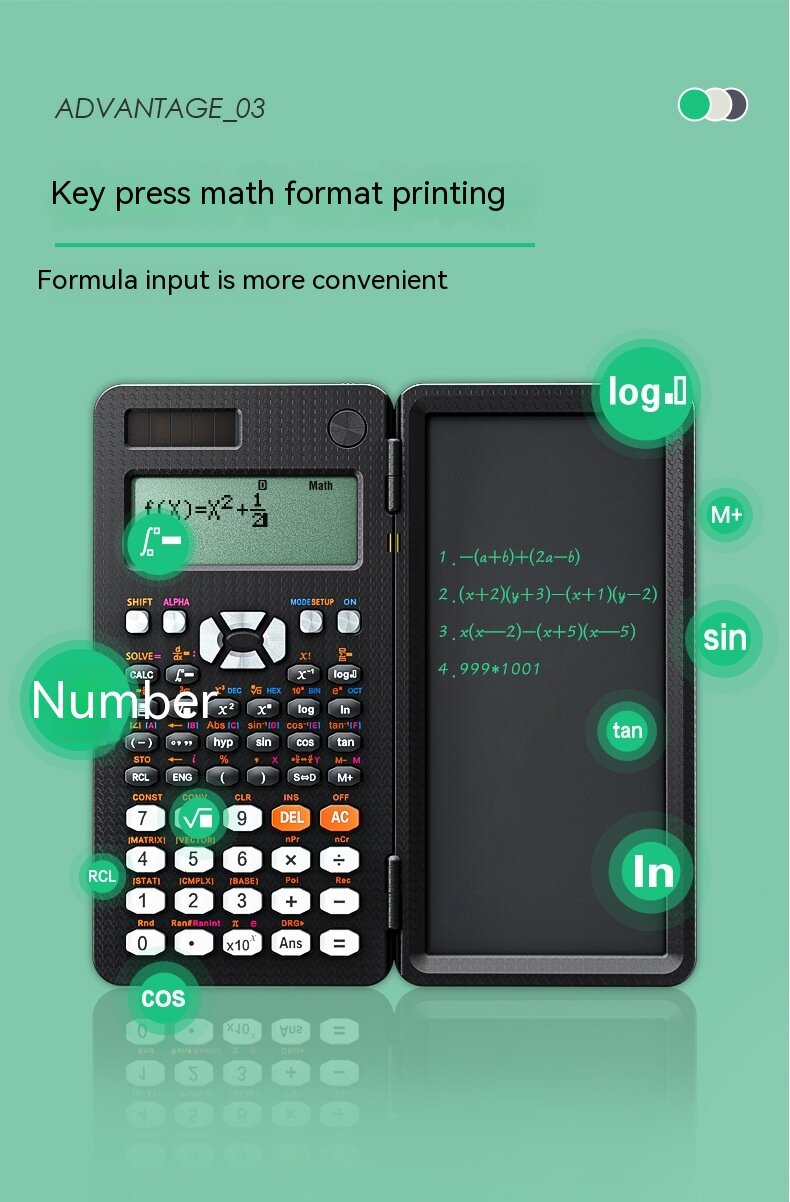 Scientific Calculator with LCD Notepad